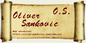 Oliver Sanković vizit kartica